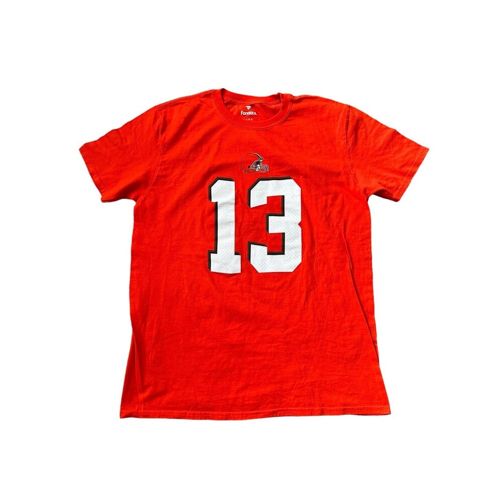 Fanatics NFL Cleveland Browns Odell Beckham Jr #13  T-Shirt Mens L Orange